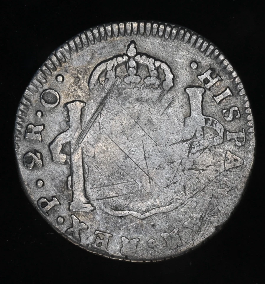 Ecuador Fernando VII Pasto 2 Reales 1822 P-O raro Foto 2 de 2