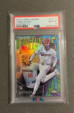 2025 Topps Chrome James Wood RC FORTUNE 15 PSA 10 Washington Nationals