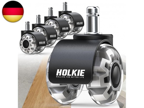 BüRostuhl Rollen 11Mm 5Er Set Grau Gummi Rollen FüR BüRostüHle Schreibtischstuh-image