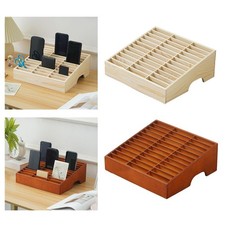 Smartphone Storage Box Wooden Tabletop Desktop Organizer for Home Kitchen