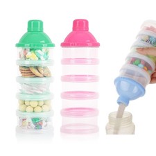 2 PCS 5 Layers Baby Milk Powder Dispenser, Pots, Formula...