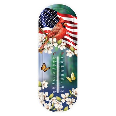 Briarwood Lane Spring American Cardinal Metal Thermometer 17x6