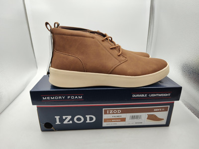 IZOD-Palmer Men's Size 11-Lace-Up-Brown Chukka Boots-1815298-NEW IN BOX