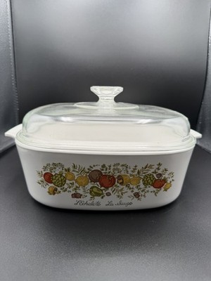 Corning Ware Spice of Life 4 Quart Lidded Casserole Dish A-84-B with A-12-C Lid
