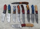 LOT OF 10  Handmade Damascus Steel Hunting Skinner Camping knives W/ Sheat# F-13 — photo 1