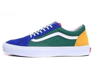 green yellow and blue vans