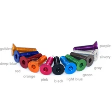 50pcs M3 Aluminium Alloy 7075 Hex Socket Bolts Flat Head Screws Model Fittings