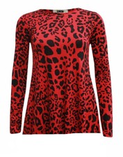 Womens Plain Tshirt Ladies Long Sleeve Scoop Neck T Shirt Top Plus Sizes 8-26