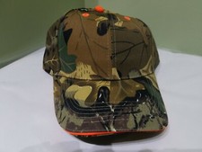 Camouflage Baseball Cap with orange accent