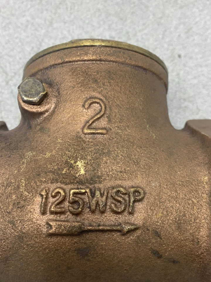 NEW NO BOX A 2" BRASS SWING CHECK VALVE 125WSP - Image 2 of 4