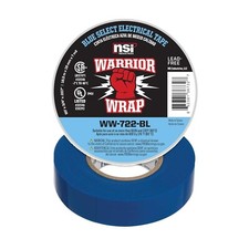 Blue Warrior Wrap WW-722-BL Vinyl Electrical Tape, 7 Mil 3/4" Width 60' Length