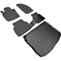FußMatten & Kofferraumwanne Set Passend FüR VW Tiguan 2007-2016 Ohne Variosystem