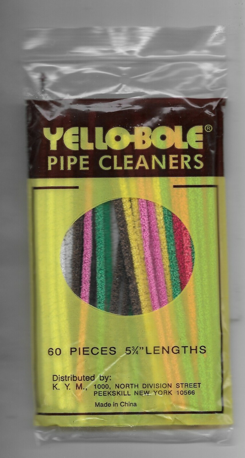 YELLOW BOLE PIPE CLEANERS 5 1/4 INCHES RAINBOW PREMIUM PIPECLEANERS 60 ...
