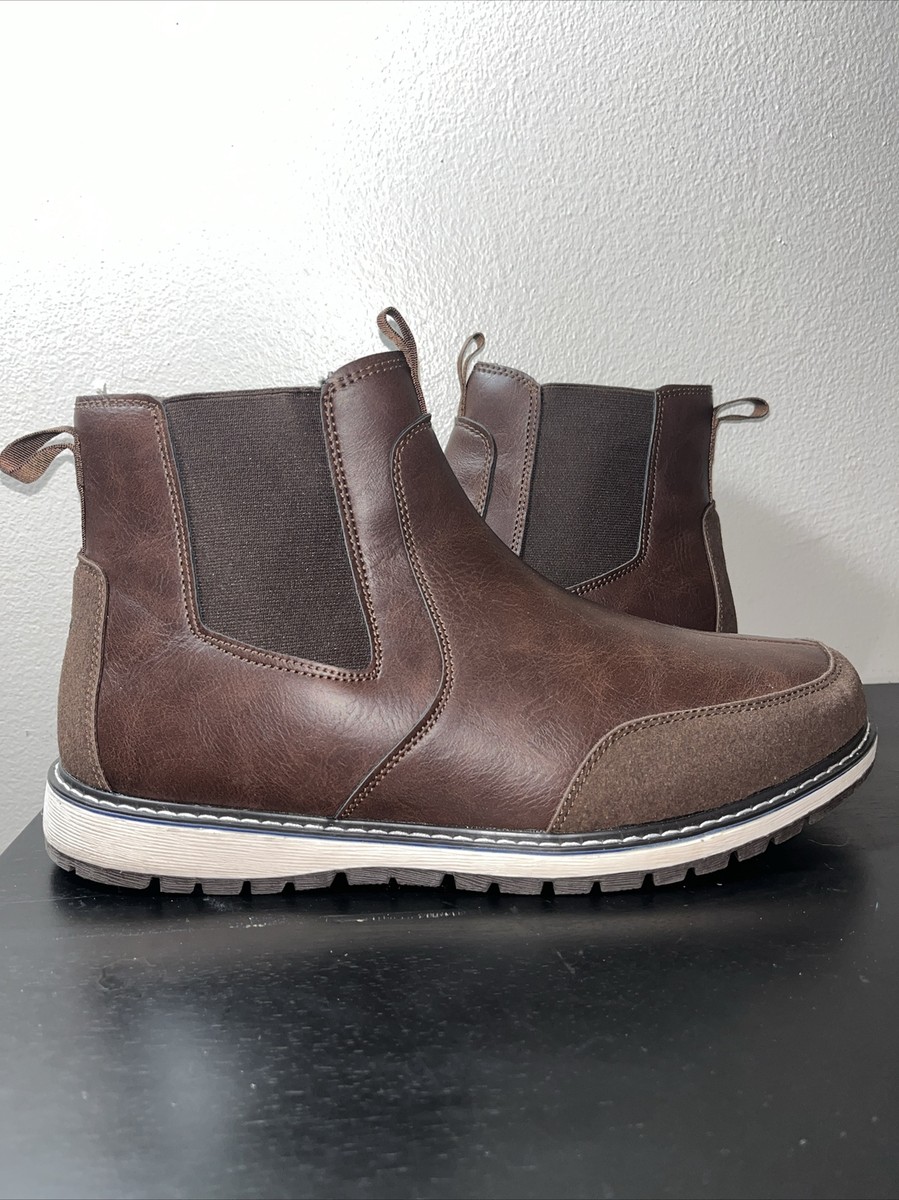 Faux Leather Slip On Chelsea Ankle Boot Amazon.com | Amtopiyo Men main image 2