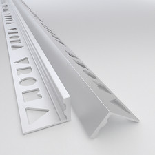 10 X Tile Trim Matt Chrome L-Shape/Square Edge Box Round/Quadrant, Triangle 2.5M