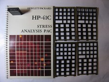 HP-41C Stress Analysis Pac For the HP 41C/CV/CX with Manual and 4 Overlays