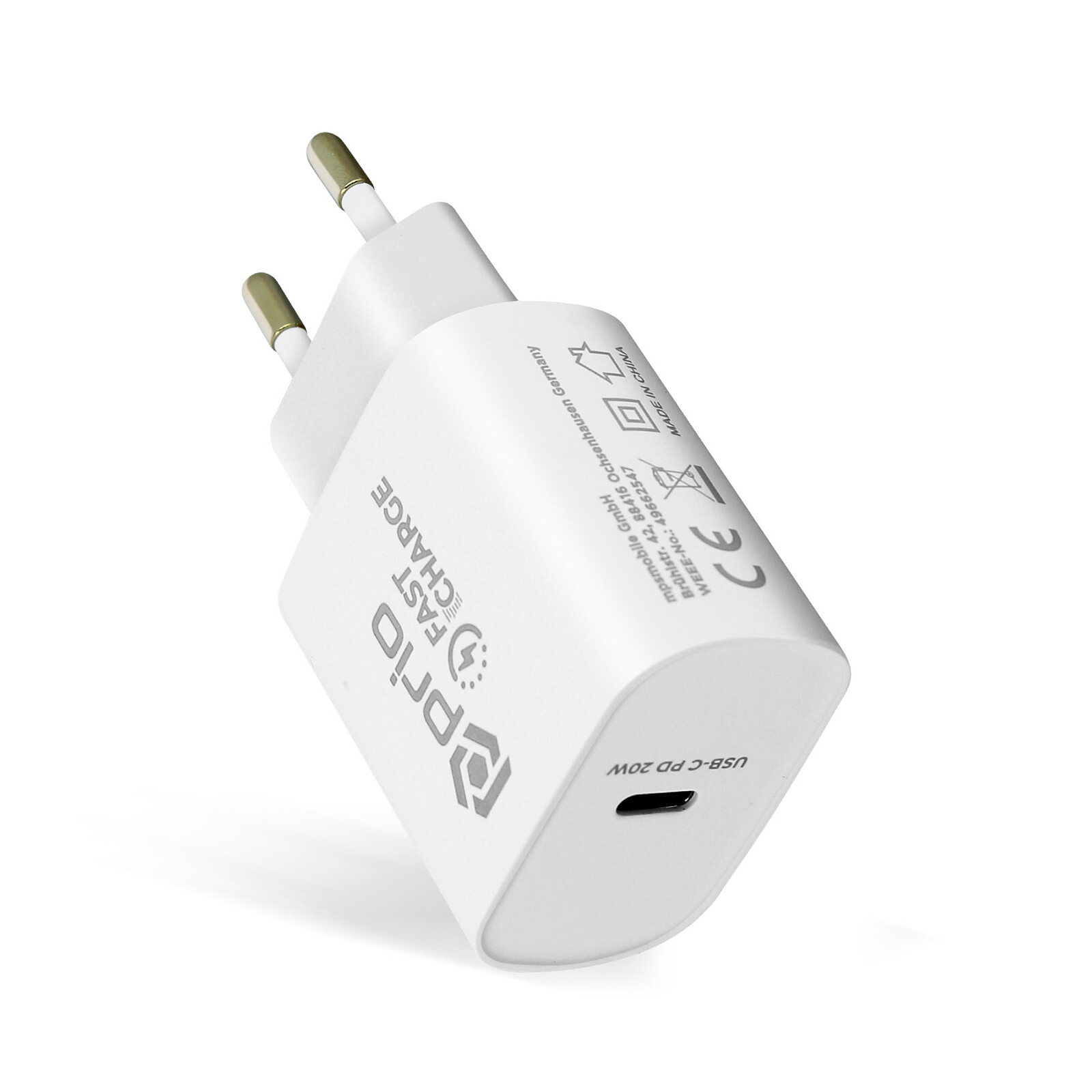 Charger USB-C 3A Power Delivery 20W Quick Charge Compact Prio White