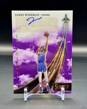 2023-24 Panini Select James Wiseman Purple Prizm In Flight Signatures Auto 08/15