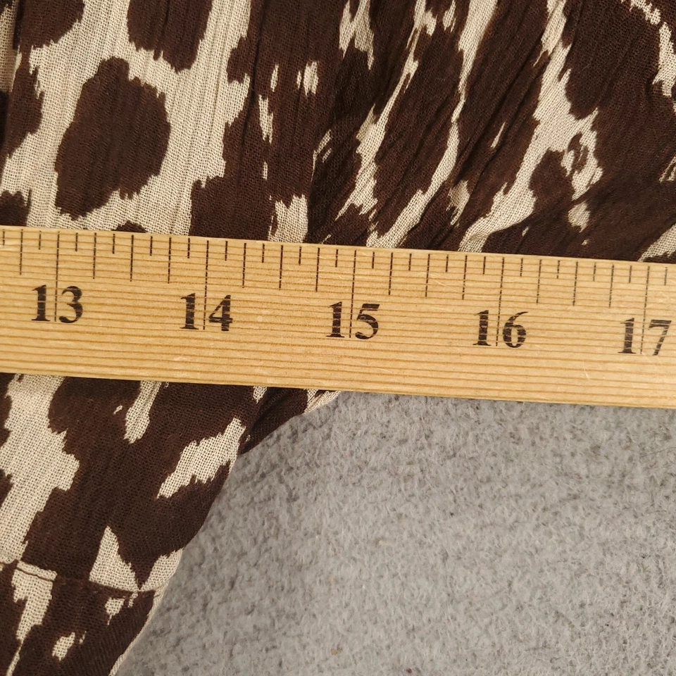 Womens Animal Print Maxi Dress Size Large 18 20 V Neck Back Zip Belted Faux Wrap - Image 4 of 4