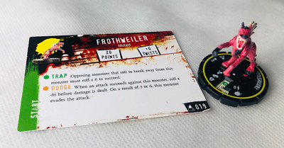 HorrorClix Frothweiler #019 gelb Figur Modell Vintage Horror Clix