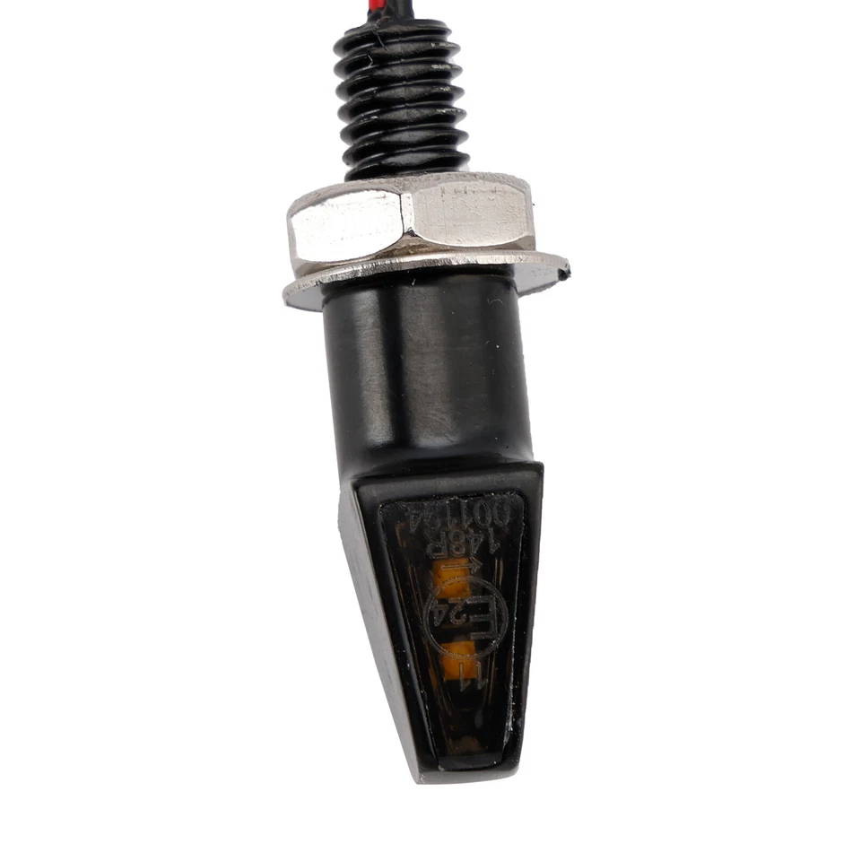 Luz indicadora de señal de giro LED 12V 8mm universal para motocicleta Yamaha negra EE. UU. Foto 4 de 4