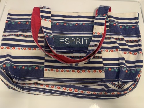 Espirit Cotton Tote Bag Vintage 1990's - Picture 5 of 7