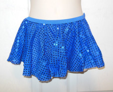 NWOT Faux Sequin Circle short Skirt Cheer Jazz Show Royal Small child girls 4-6