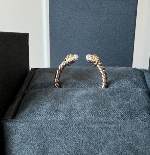 David Yurman Renaissance Ring 18K Rose Gold Diamonds 2.3mm 7.75 | eBay