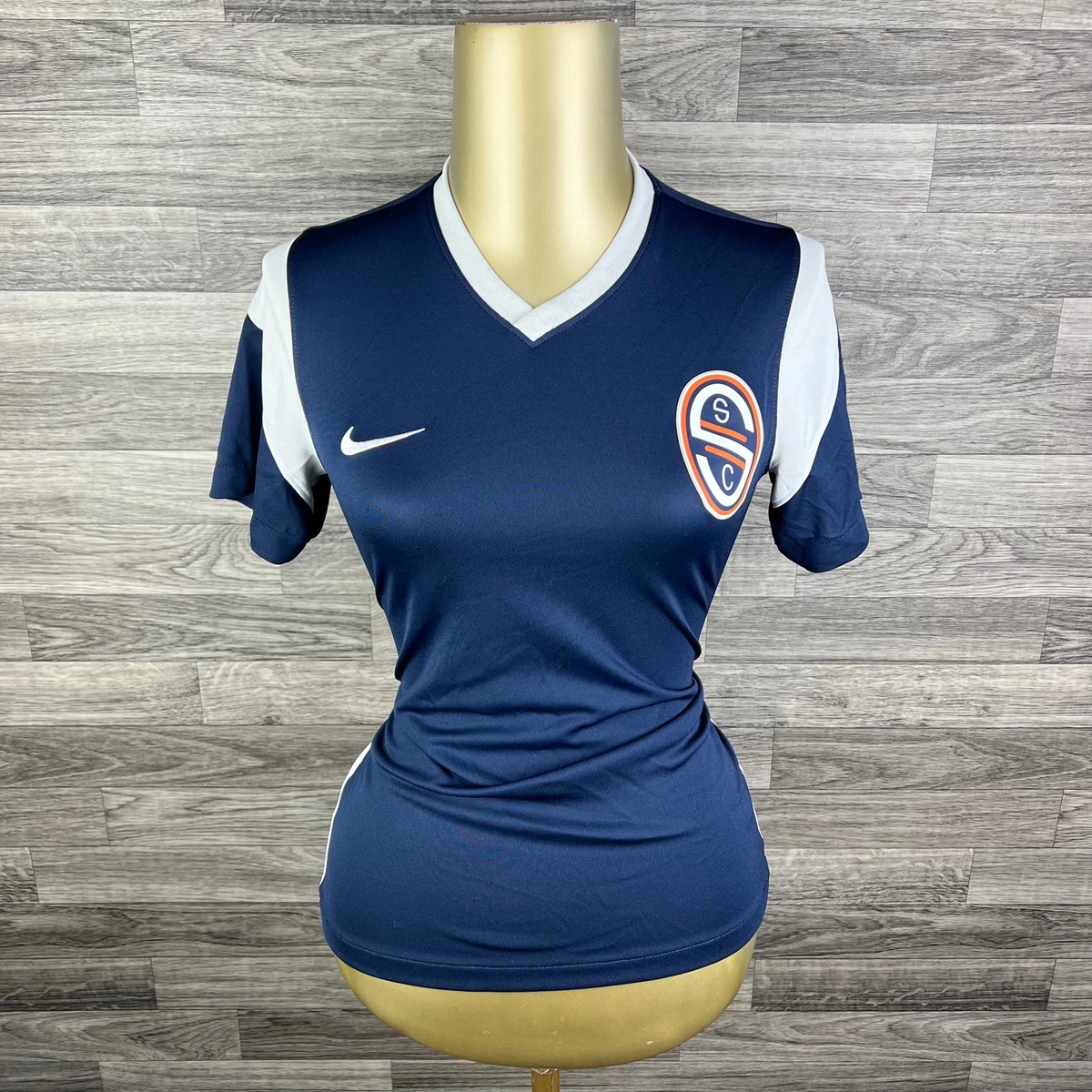 NIKE Dri Fit V Neck Salvo Soccer Club Blue Jersey Women s Size XS