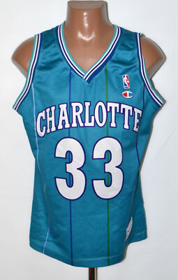 NBA CHARLOTTE HORNETS BASKETBALL SHIRT JERSEY CHAMPION MOURNING