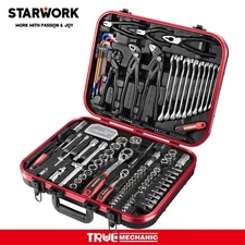 STARWORK 169-Piece Mechanics Tool Set, Professional, SAE/Metric