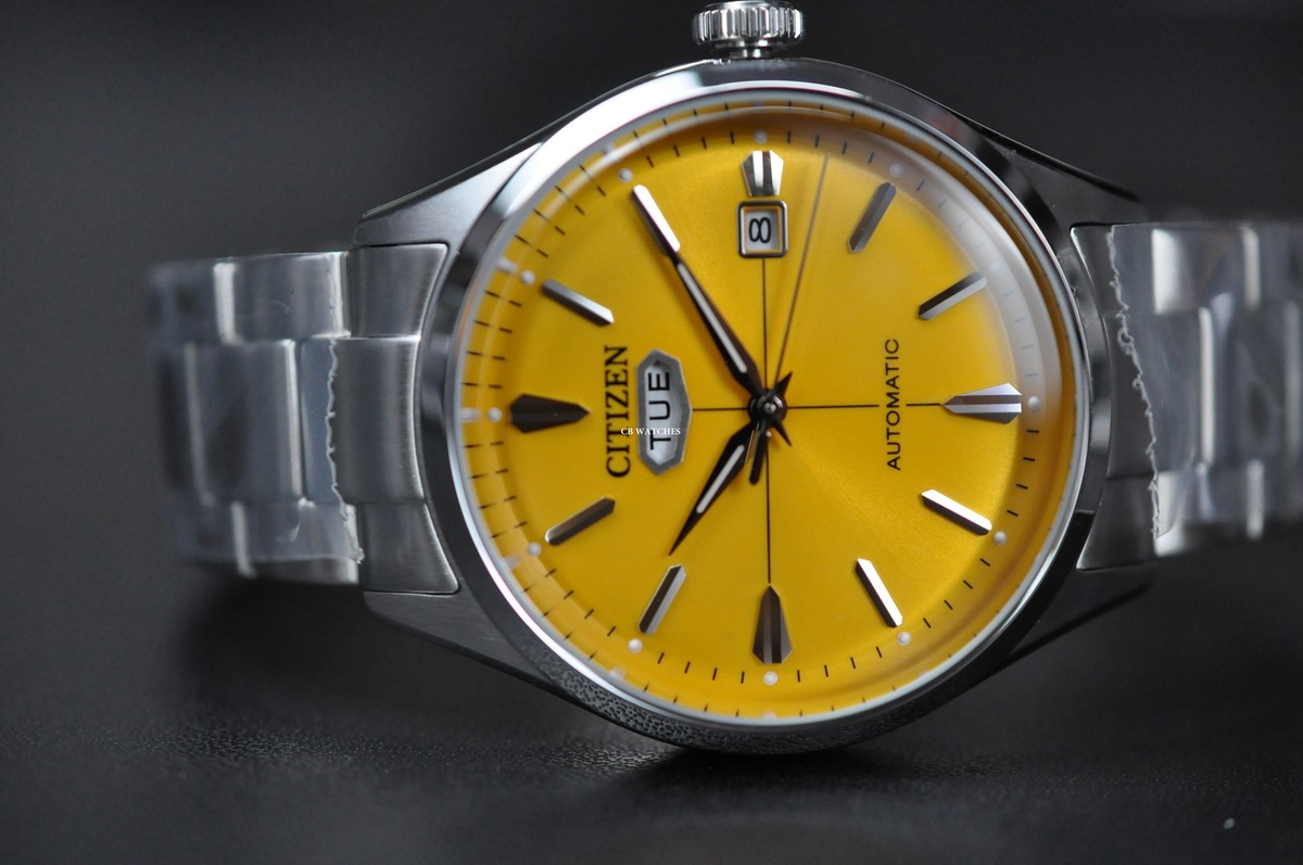 CITIZEN Automatic NH8391-51Z Yellow Dial Silver Stainless