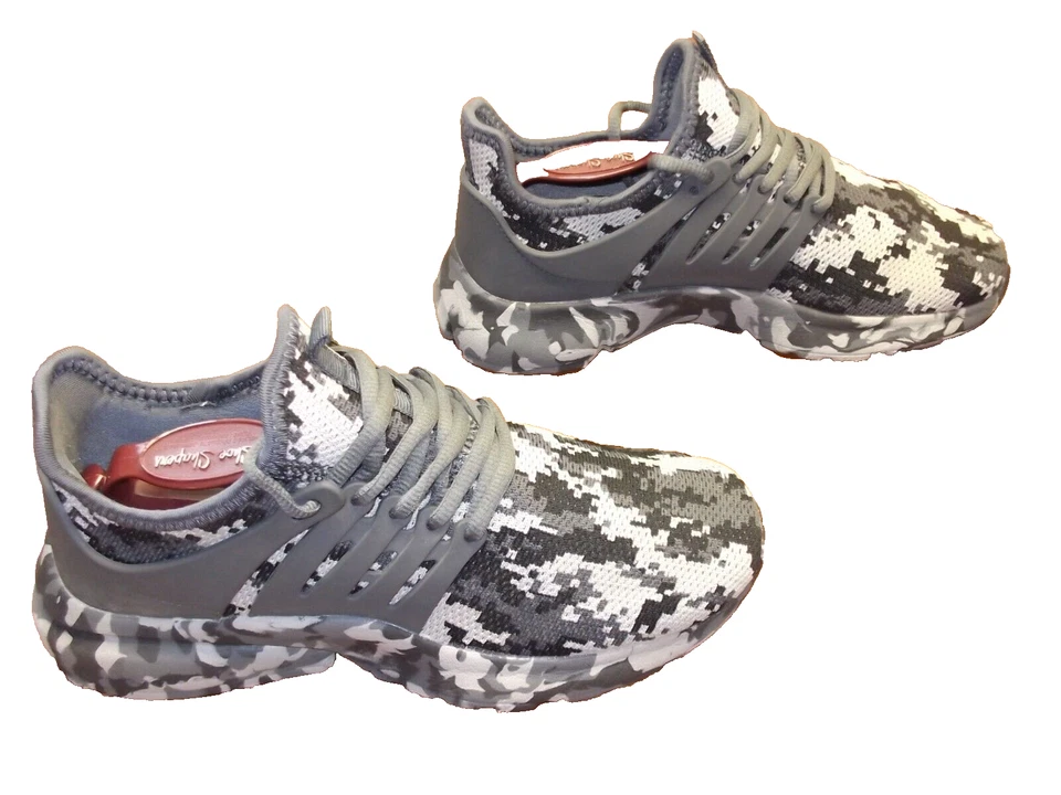 GRIS, BLANCO Y NEGRO CAMUFLAJE RUNNING/ENTRENAMIENTO....TALLA 8-8.5.....E X ESTADO Foto 4 de 4