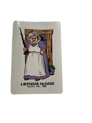 1985 Lavendar McDade Cabbage Patch Doll Villain Original Vintage Sticker