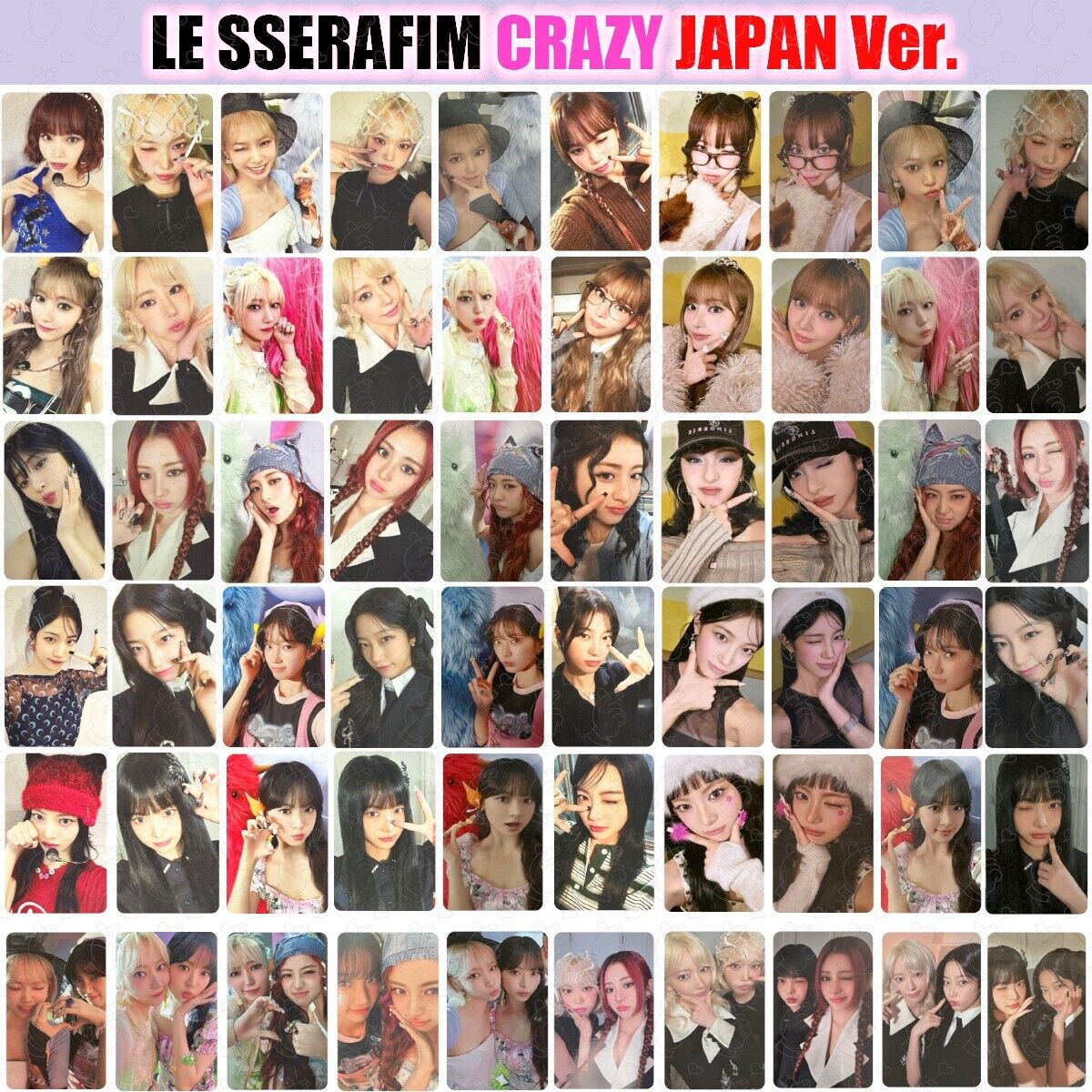 LE SSERAFIM CRAZY JAPAN ver. ALBUM POB LUCKY DRAW PHOTOCARD LE SSERAFIM CRAZY JAPAN ver. ALBUM POB LUCKY DRAW PHOTOCARD