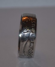 RINGS HANDMADE FROM 90 FRANKLIN HALF DOLLAR COINS, SIZES 8 TO 12