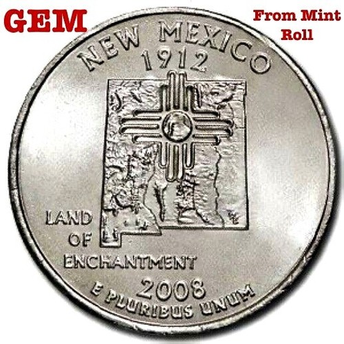 2008 D New Mexico State Quarter **GEM BU** From Original Roll eBay