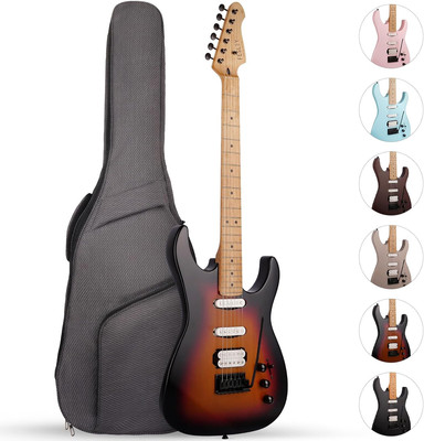 39'' Electric Guitar, Full Size Solid Body Electric Guitars for Beginner, ST Styl