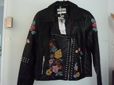 aufwendige Kunstlederjacke im Bikerstil  von My Hailys Gr L - NEU MIT ETIKETT
