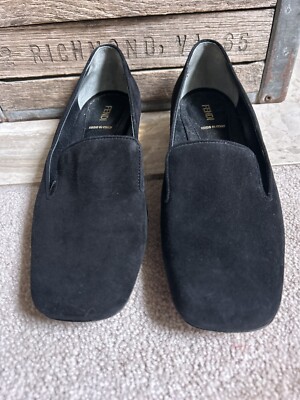 Fendi Black Leather Loafers with Spiked Detail Fendi | Shoes | Fendi Black Leather Loafers With Spiked  main image 3