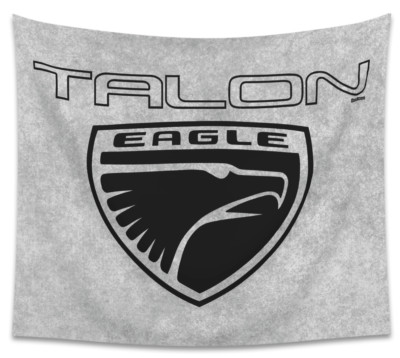 DigiRods Eagle Talon Cartoon Car Black Logo Garage Home Wall Hanging Tapestry