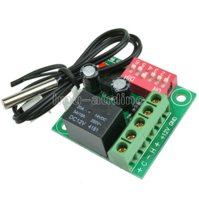 DC 12V Heat Cool Temp Digital Temperature Control Switch Thermostat 20-90°C NEW-