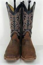 Justin BOOTS Brown/black Pebbled Ac1010 