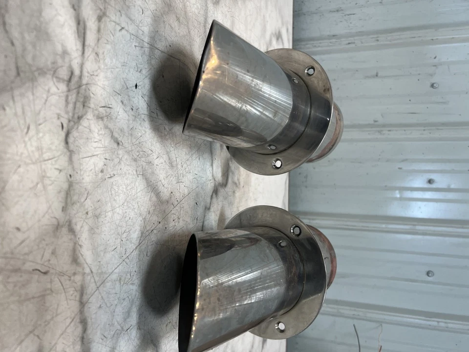 94 OMC Cobra 5.0 L 305 Boat stainless steel through hull transom exhaust pipes - Image 2 of 4