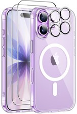 ivencase Magnetic for iPhone 17 Case with 2 Pack 17 6.3", Clear