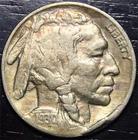 1930 Buffalo Nickel 5c US Coin Philadelphia Mint Toned