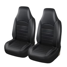 2 Front Universal Pu Leather Car Seat Covers High Back Bucket Seat Cover Set For 2 Front Universal Pu Leather Car Seat Covers High Back Bucket Seat Cover Set For
