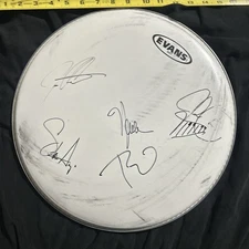 Journey Autographed 14.5 Inch Drum Head Concert Used 03-05 ￼