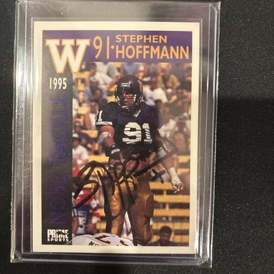 1995 Prime Sports Washington Huskies Stephen Hoffmann Auto Signed