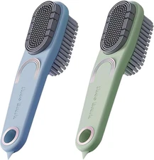 2 Pack Laundry Stain Brush Double-Sided Soft Bristle Cleaning Brush Long Handle 